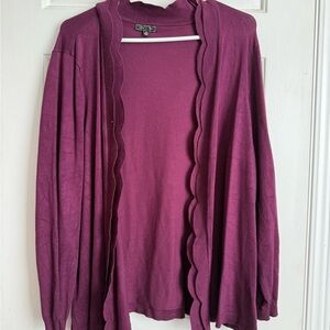 Elegant Purple Women's Cardigan
